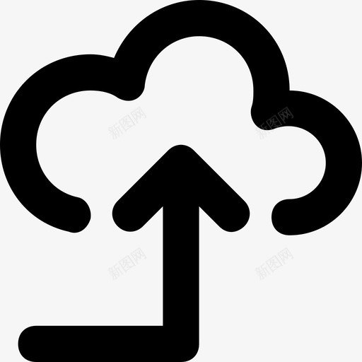 云上传箭头云计算图标svg_新图网 https://ixintu.com icloud 上传 云上传 云计算 箭头 设置网络和通信材料平滑线图标