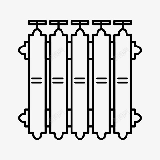 暖气片电池暖气图标svg_新图网 https://ixintu.com 建筑和建筑 暖气 暖气片 电池