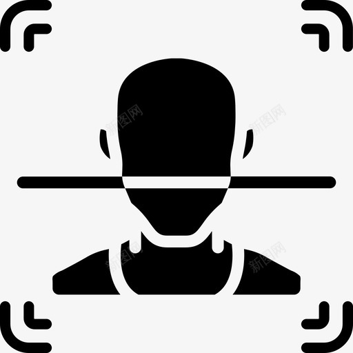 面部识别生物识别2填充图标svg_新图网 https://ixintu.com 填充 生物识别2 面部识别