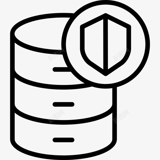 数据库网络安全8线性图标svg_新图网 https://ixintu.com 数据库 线性 网络安全8