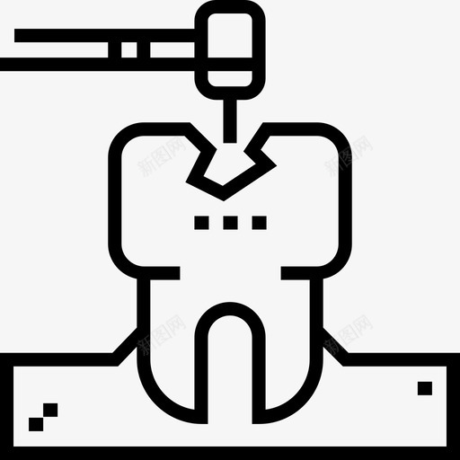牙齿牙医25直线型图标svg_新图网 https://ixintu.com 牙医 牙齿 直线 线型