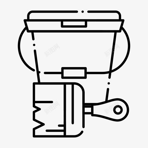油漆刷子桶图标svg_新图网 https://ixintu.com 2月 v3 刷子 收集 油漆 漆桶 界面 网页 颜色