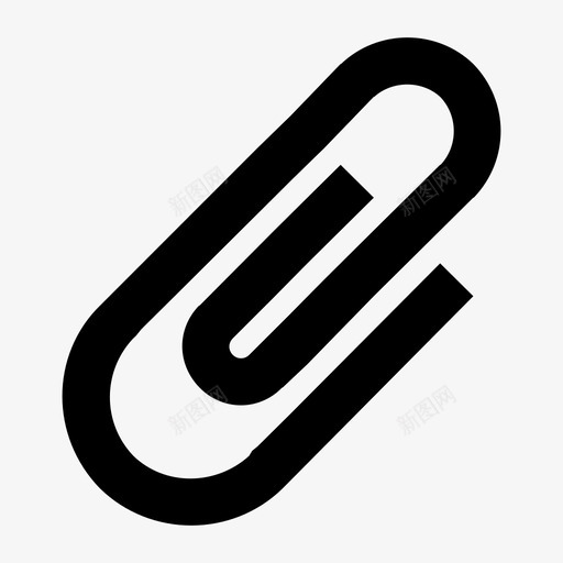 回形针附件办公室图标svg_新图网 https://ixintu.com 办公室 回形针 通用 附件