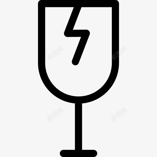 易碎品物流配送5线性图标svg_新图网 https://ixintu.com 易碎品 物流配送5 线性