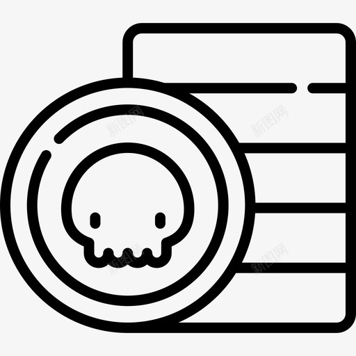 硬币海盗30直系图标svg_新图网 https://ixintu.com 海盗30 直系 硬币