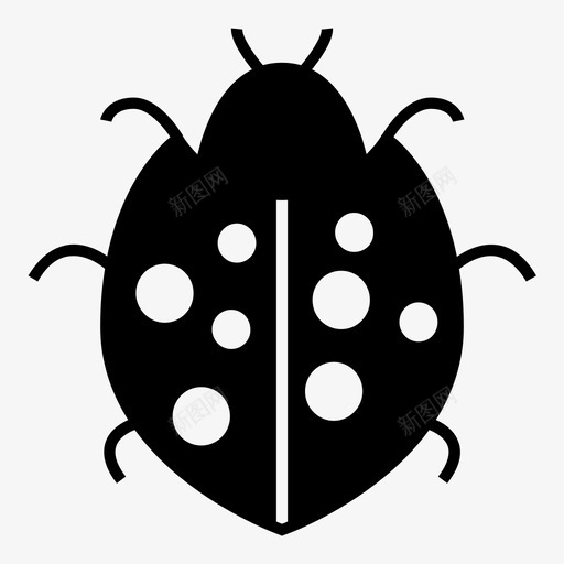 瓢虫甲虫病毒图标svg_新图网 https://ixintu.com 瓢虫 生活 甲虫 病毒 虫子