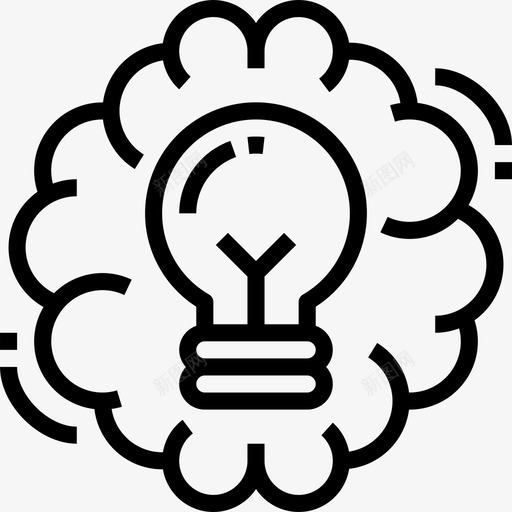 头脑风暴教育134线性图标svg_新图网 https://ixintu.com 头脑风暴 教育134 线性