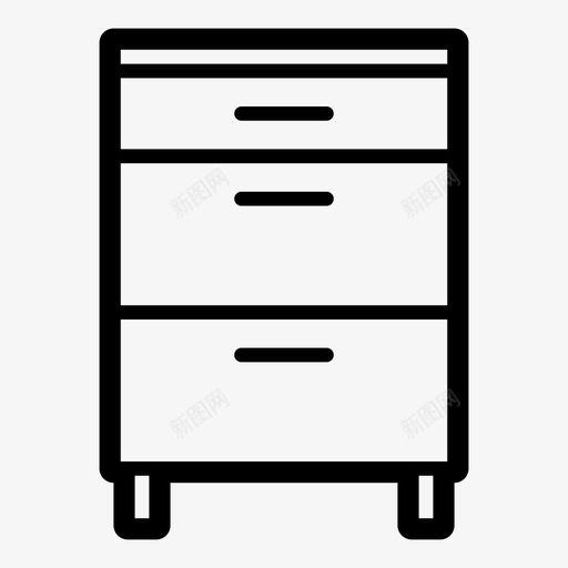 橱柜抽屉组合厨房图标svg_新图网 https://ixintu.com 厨房家具 抽屉 橱柜 组合厨房
