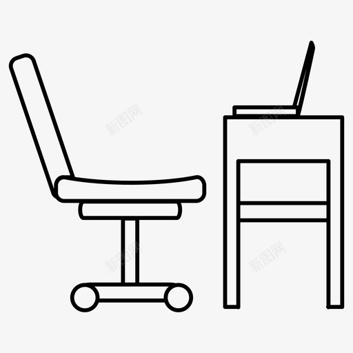 工作办公室秘书图标svg_新图网 https://ixintu.com 办公室 办公桌 工作 桌子 秘书