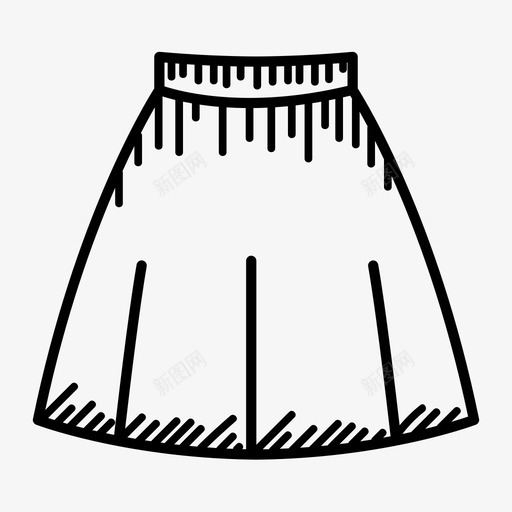 裙子衣服连衣裙图标svg_新图网 https://ixintu.com 手绘女性时尚偶像 时装 衣服 裙子 连衣裙