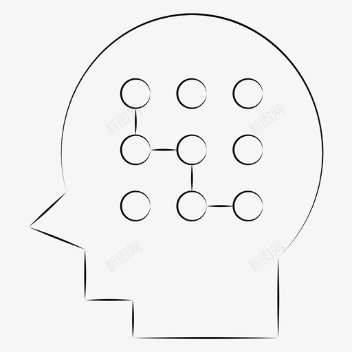 学习智力思考图标svg_新图网 https://ixintu.com 学习 思考 手绘机器学习 智力