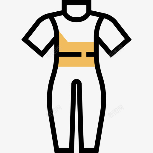 潜水服潜水12黄色阴影图标svg_新图网 https://ixintu.com 潜水12 潜水服 黄色阴影
