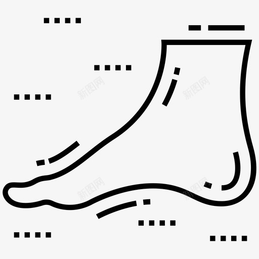 脚身体部位人脚图标svg_新图网 https://ixintu.com 人脚 医用大麻线图标 器官 矫形 细胞 脚 行走 身体部位