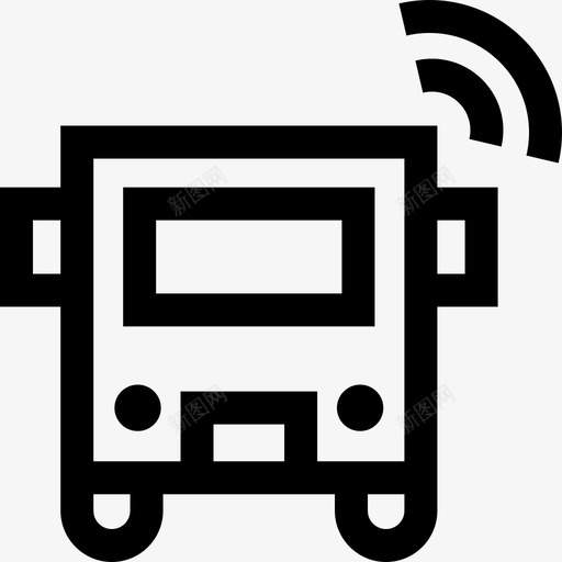 巴士智慧城市3直线型图标svg_新图网 https://ixintu.com 巴士 智慧城市3 直线型