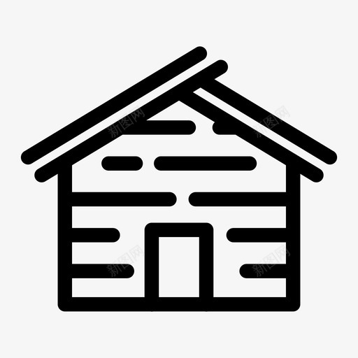 木屋酒店房屋图标svg_新图网 https://ixintu.com 房屋 服务 木屋 杂项 酒店