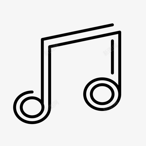 音乐音乐播放器音符图标svg_新图网 https://ixintu.com 播放器 歌曲 音乐 音符 颤音