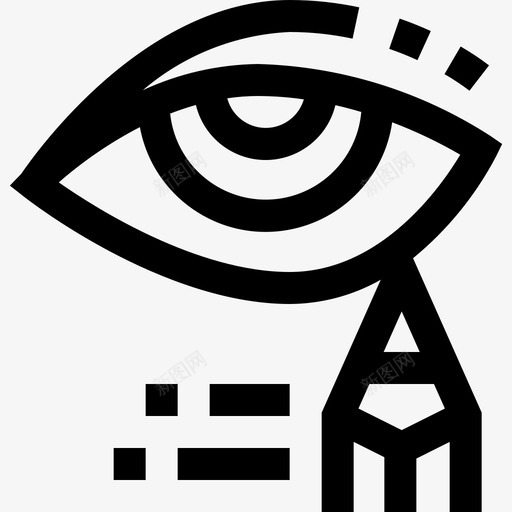 眼线美容美发直线型图标svg_新图网 https://ixintu.com 直线型 眼线 美容美发