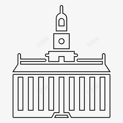 独立大厅宪法宣言图标svg_新图网 https://ixintu.com 宣言 宪法 宾夕法尼亚州 独立大厅 费城