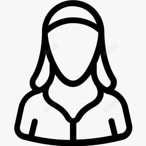 头像女孩女士图标svg_新图网 https://ixintu.com 一组 化身 图标 头像 女人 女士 女孩 小姐 年轻 线图