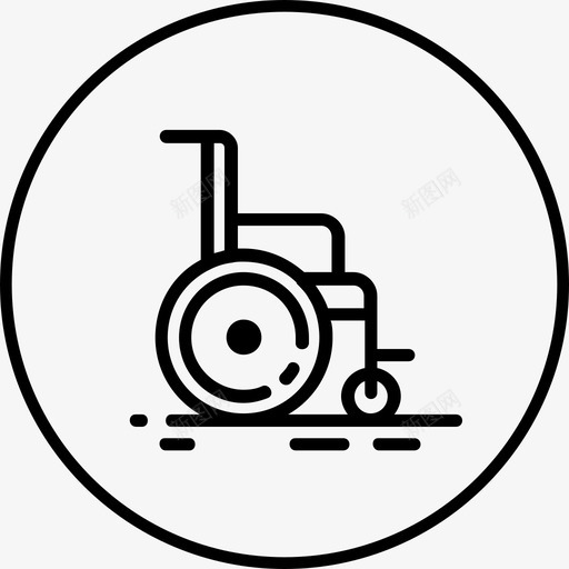 轮椅残疾人医院图标svg_新图网 https://ixintu.com 医疗保健 医院 残疾人 轮椅