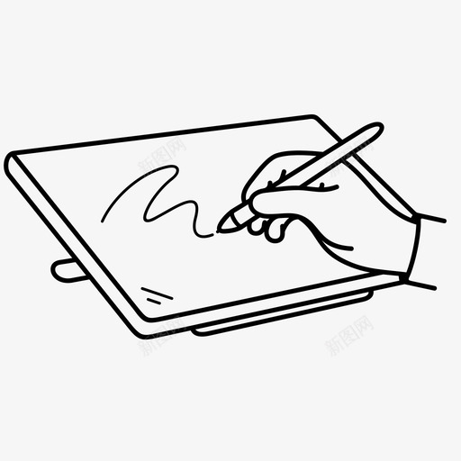 数字图形板上的个人手绘图形师图形板图标svg_新图网 https://ixintu.com 图形板 图形设计师 数字图形板上的个人手绘 笔针