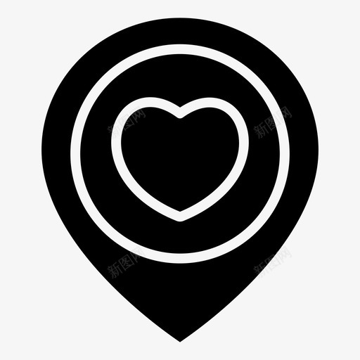 地点爱情地图图标svg_新图网 https://ixintu.com 地图 地点 情人节 浪漫 爱情