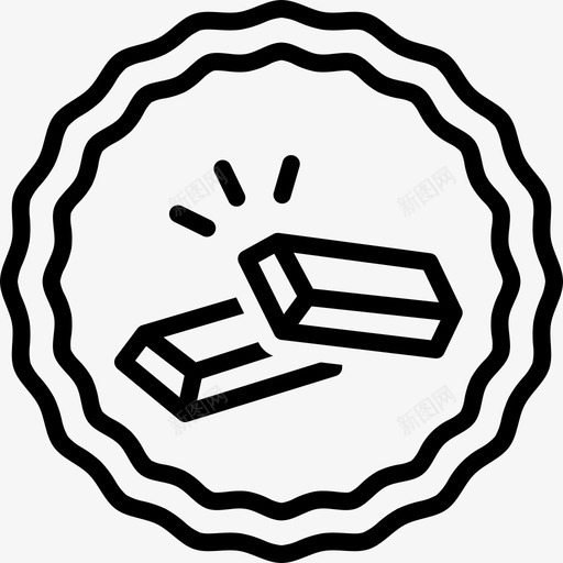 金色材料金属图标svg_新图网 https://ixintu.com 材料 金属 金色 闪亮 黄色