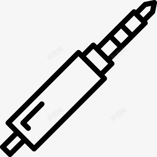 音频插孔连接3线性图标svg_新图网 https://ixintu.com 线性 连接3 音频插孔