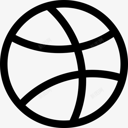 DribbleSocialMedia56线性图标svg_新图网 https://ixintu.com Dribble SocialMedia56 线性