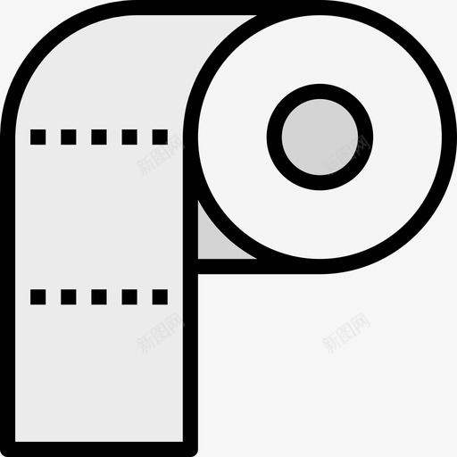 纸卷清洁和家务4线性颜色图标svg_新图网 https://ixintu.com 清洁和家务4 纸卷 线性颜色