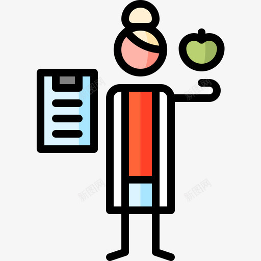 营养师14号健身房线性颜色图标svg_新图网 https://ixintu.com 14号健身房 线性颜色 营养师