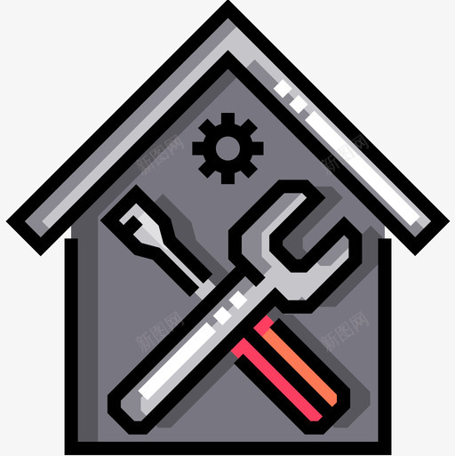 建筑思维40线条色彩图标svg_新图网 https://ixintu.com 建筑 思维 线条 色彩 设计