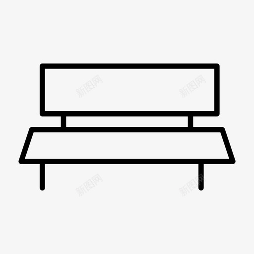 长凳椅子座位图标svg_新图网 https://ixintu.com 假日大纲 坐 座位 椅子 等候椅 长凳