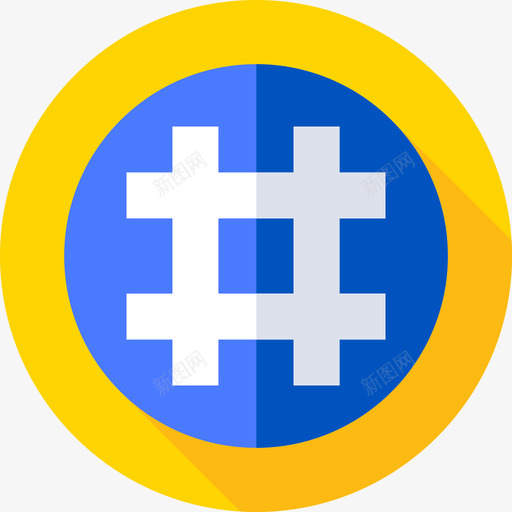 Hashtag社交媒体68扁平图标svg_新图网 https://ixintu.com Hashtag 扁平 社交媒体68