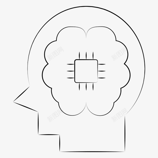 人工智能手绘机器学习图标svg_新图网 https://ixintu.com 人工智能 手绘机器学习