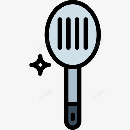 开槽厨房工具19线性颜色图标svg_新图网 https://ixintu.com 厨房工具19 开槽 线性颜色