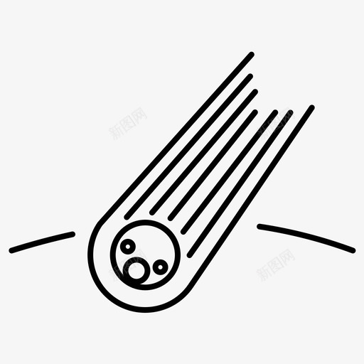 小行星天文学流星图标svg_新图网 https://ixintu.com 天文学 太空 小行星 流星 科学