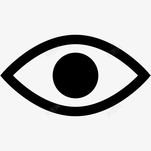 可见眼睛预览图标svg_新图网 https://ixintu.com 可见 搜索引擎优化黑色填充容易 眼睛 视觉 预览