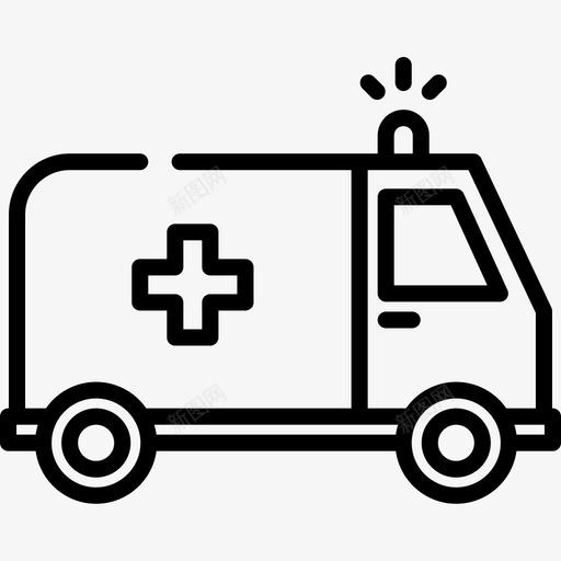 救护车13号游行直线型图标svg_新图网 https://ixintu.com 13号 救护车 游行 直线 线型