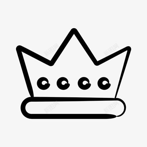 王国皇冠皇帝图标svg_新图网 https://ixintu.com 君主 手绘 王国 皇冠 皇帝