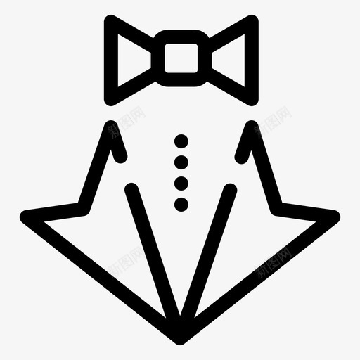蝴蝶结心形爱情图标svg_新图网 https://ixintu.com 2月 v4 心形 爱情 界面 系列 网络 蝴蝶结 西装 领带
