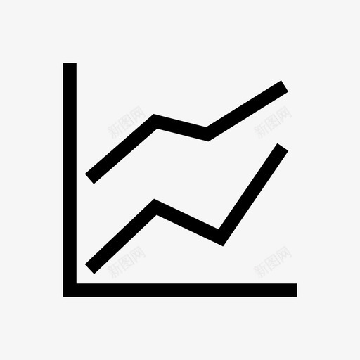 两线图图线图图标svg_新图网 https://ixintu.com 业务 两线 基本 线图 趋势 轮廓 销售