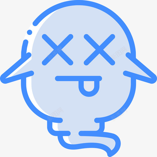 鬼魂万圣节114蓝色图标svg_新图网 https://ixintu.com 万圣节114 蓝色 鬼魂