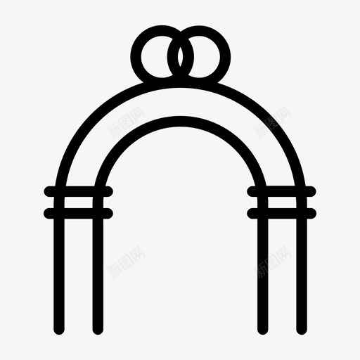 结婚拱门婚礼拱门庆典图标svg_新图网 https://ixintu.com 婚礼 庆典 拱门 爱情 结婚
