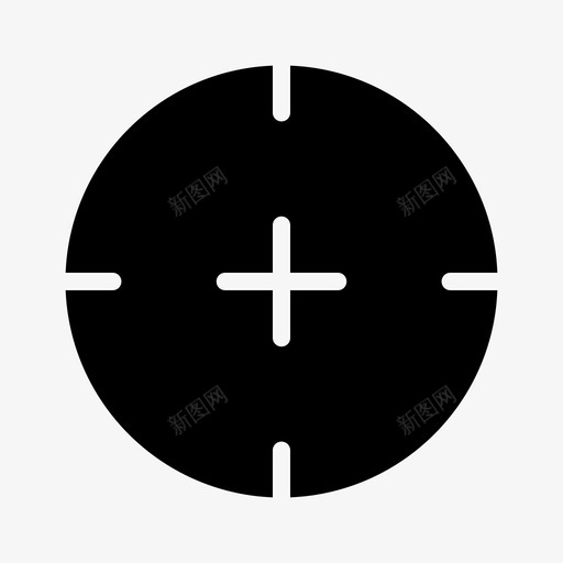 目标瞄准聚焦图标svg_新图网 https://ixintu.com 办公室字形图标 射击 目标 瞄准 聚焦