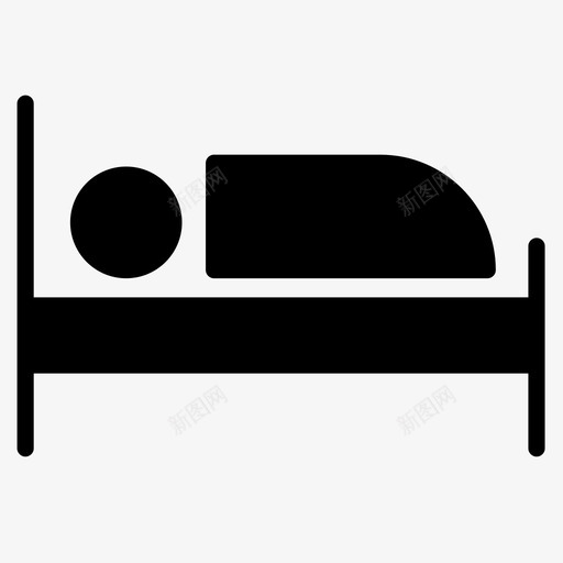 单人床133号酒店glyph图标svg_新图网 https://ixintu.com 133号酒店 glyph 单人床