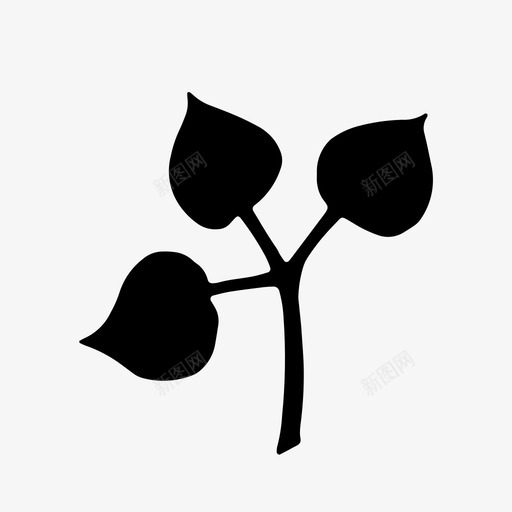 叶子树叶绿叶图标svg_新图网 https://ixintu.com 叶子 树叶 植物 绿叶 药草