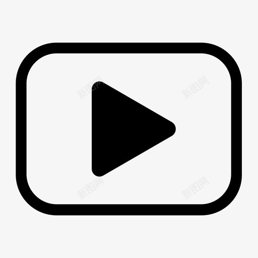 音乐播放器箭头电影图标svg_新图网 https://ixintu.com 多媒体 播放按钮 电影 箭头 音乐播放器