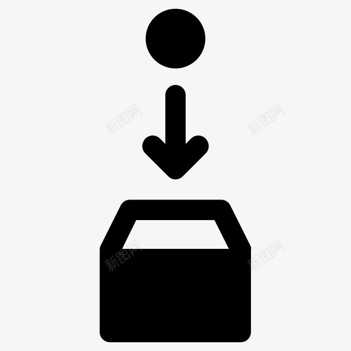 收集盒子收藏家图标svg_新图网 https://ixintu.com 捐赠 接收 收藏家 收集 盒子