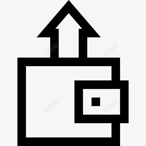 钱包付款3直线图标svg_新图网 https://ixintu.com 付款3 直线 钱包